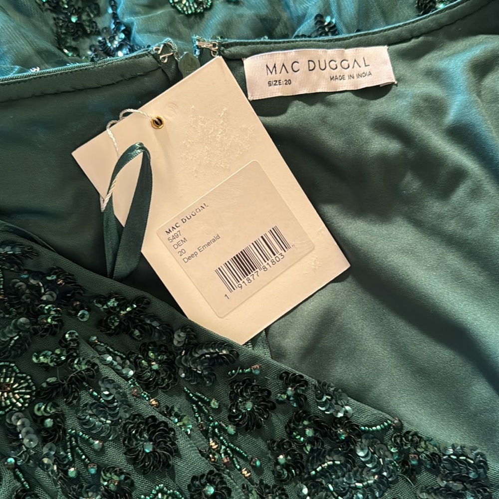Mac Duggal Green Embellished Maxi Dress - Picture 15 of 16